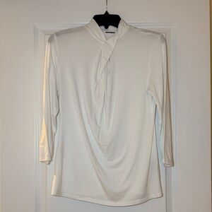 Elie Tahari Cream Draped Blouse
